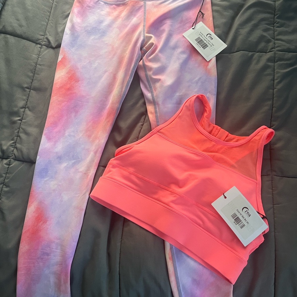 ZYIA Pink and Purple Leggings
